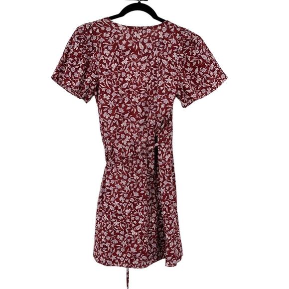 Madewell Dress Flutter sleeve wrap mini batik vine X-Small XS - Picture 6 of 8